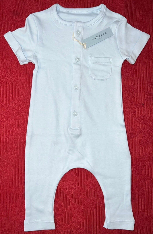 Baby Sleepsuit Short Sleeve Blue Designer Cotton Quality
