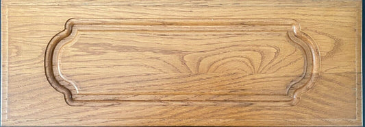 Solid Wood Kitchen Drawer Front 140mm x 300mm Cathedral Brown