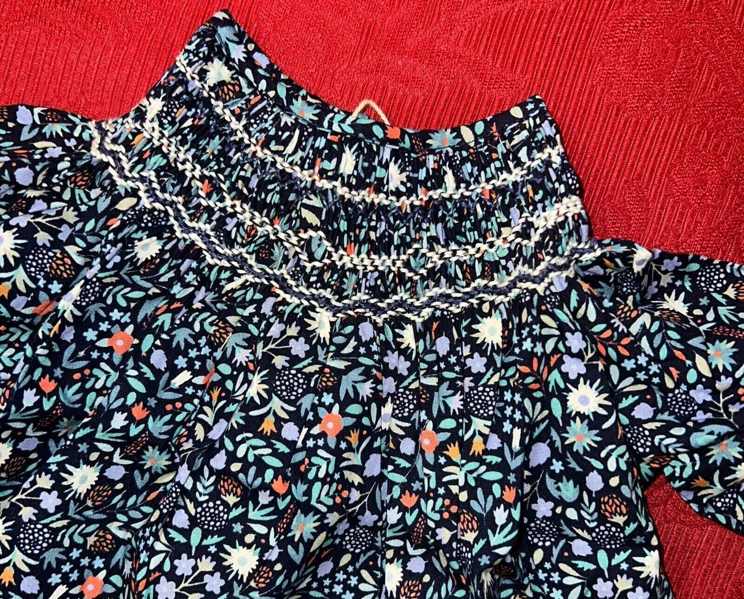 Baby Blouse Navy Multicoloured Designer Quality