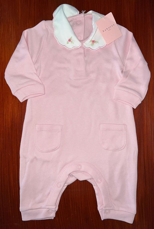 Baby Sleepsuit Pink Pretty Collar Designer Quality