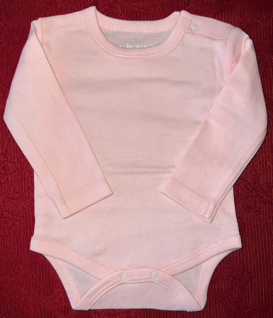 Baby Vest Bodysuit Peach Long Sleeve Designer Quality