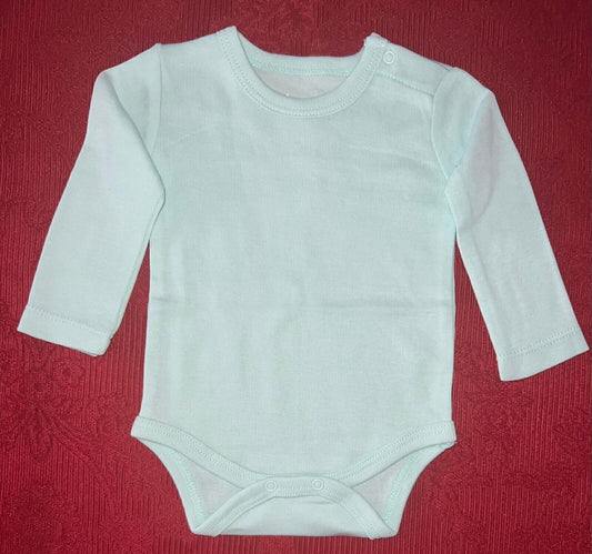 Baby Vest Bodysuit Mint Long Sleeve Designer Quality