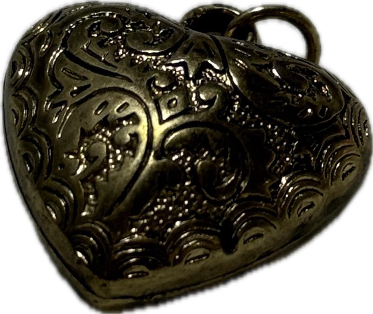 Gold Heart Pendant Costume Jewellery Elegant Accessory