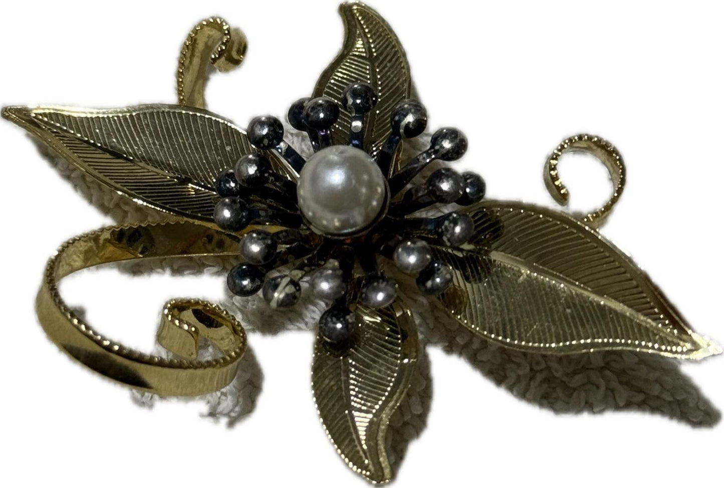 Multicoloured Floral Brooch Pin Costume Jewellery